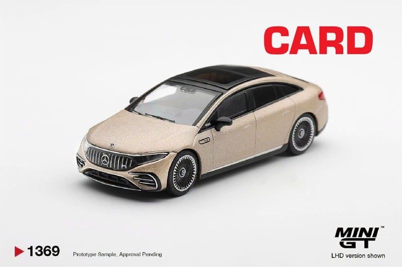  Mô hình xe Mercedes-AMG EQS 53 Gold bản card tỉ lệ 1:64 MiniGT MGT01369 