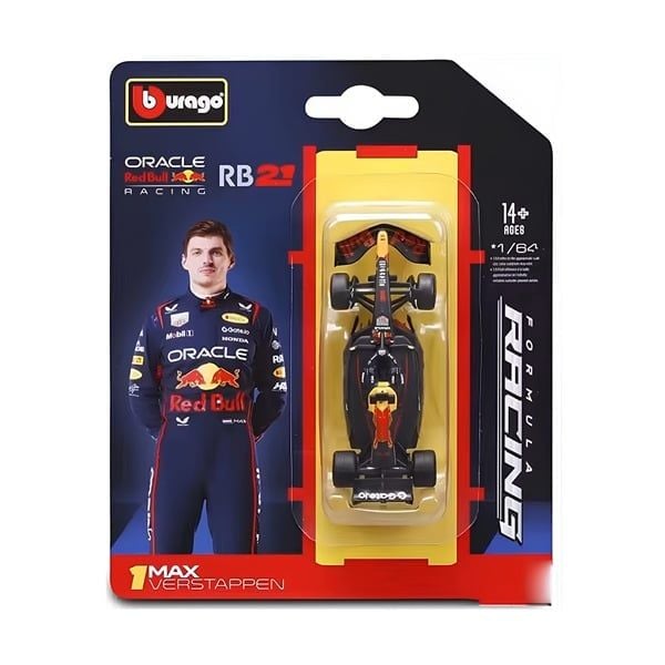  Mô hình xe đua F1 2025 Oracle Red Bull Racing RB21 Bahrain GP tỉ lệ 1:64 Bburago bản card OT64670 