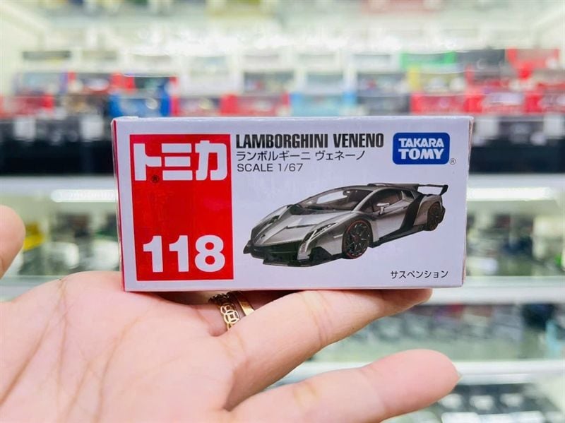  Mô hình xe Lamborghini Veneno No.118 tỉ lệ 1:67 Tomica 801290 