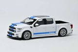  Mô hình xe Ford F150 Super Snake Oxford White / Blue Racing Stripes tỉ lệ 1:64 Funny model OT64844 
