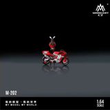  Mô hình nhân vật figure và xe Honda Red Bunny Girl Motorcycle Figure Resin tỉ lệ 1:64 MoreArt MO222202 