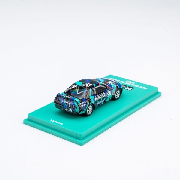  Mô hình xe Nissan Skyline GT-R R32 1993 HKS (MOTN Lighting System Front & Rear) tỉ lệ 1:64 Kyosho 