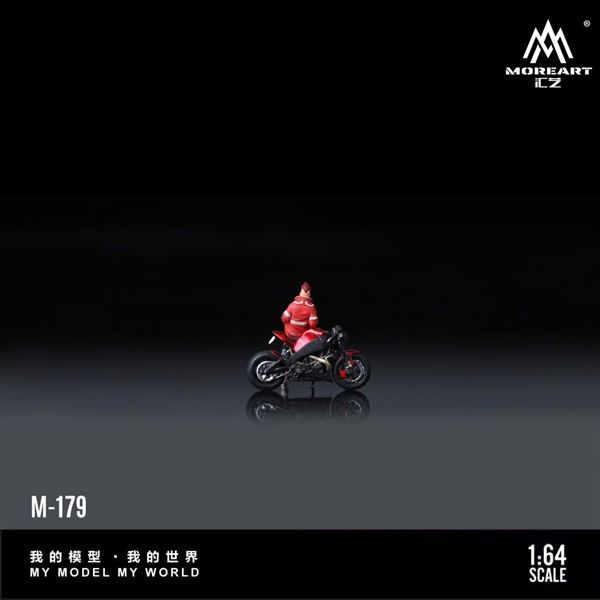  Mô hình nhân vật figure và xe mô tô Buell XB12S Red Motorcycle Doll Simulation tỉ lệ 1:64 MoreArt MO222179 
