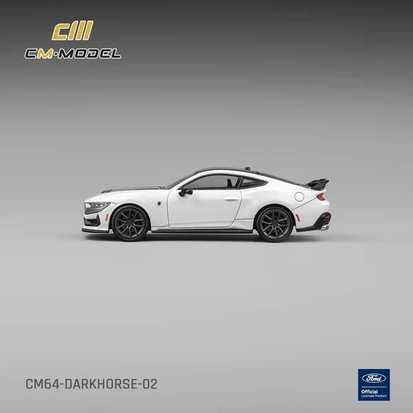  Mô hình xe Ford Mustang DarkHorse Oxford White tỉ lệ 1:64 CM model CM64-Darkhorse-02 