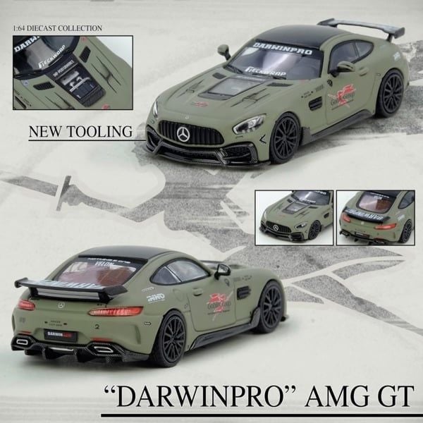  Mô hình xe Mercedes Benz Darwin Pro AMG GT tỉ lệ 1:64 Inno64 IN64-AMGGT-DP01-SGT 