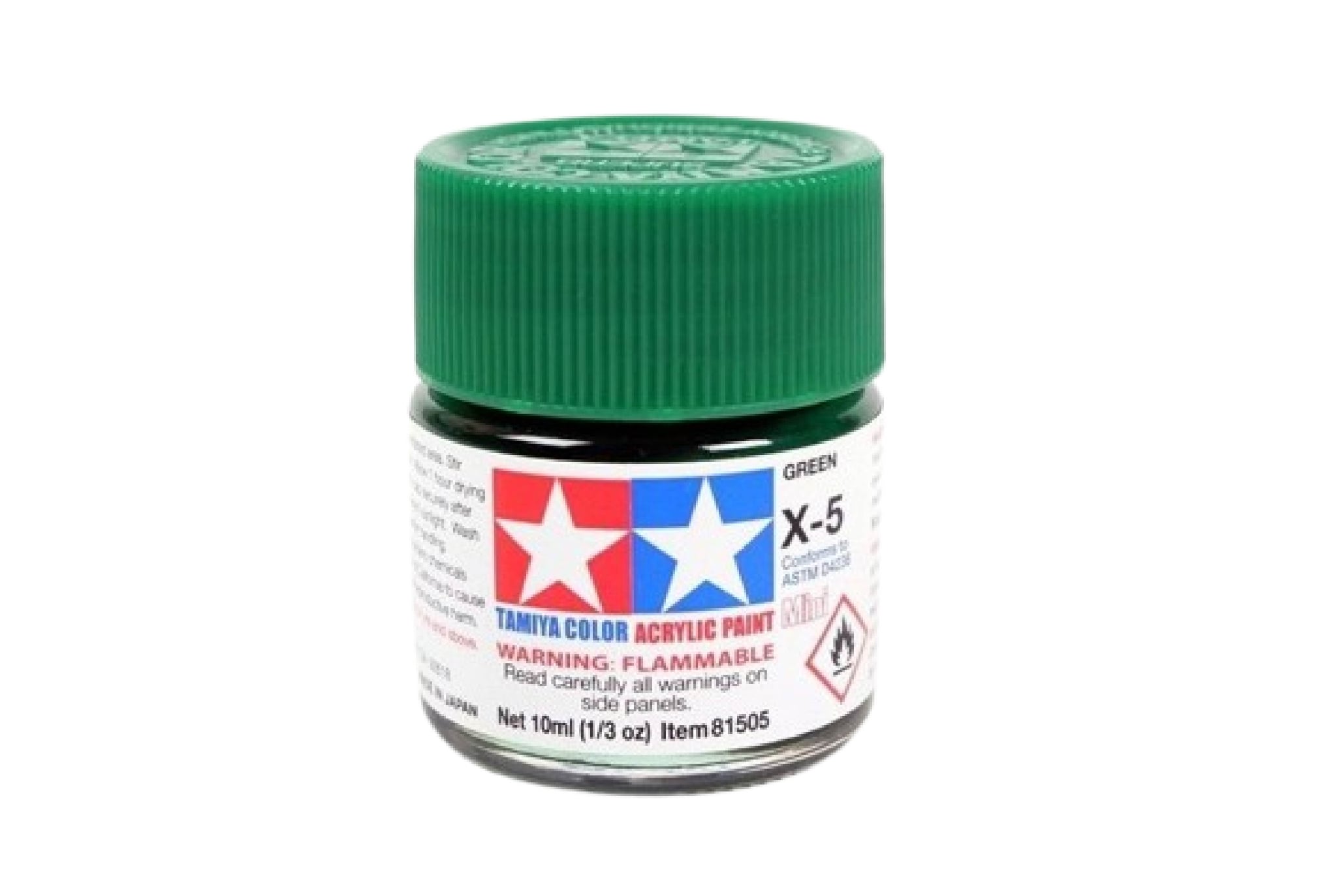  Acrylic mini x5 green sơn mô hình màu xanh lá 10ml Tamiya 81505 