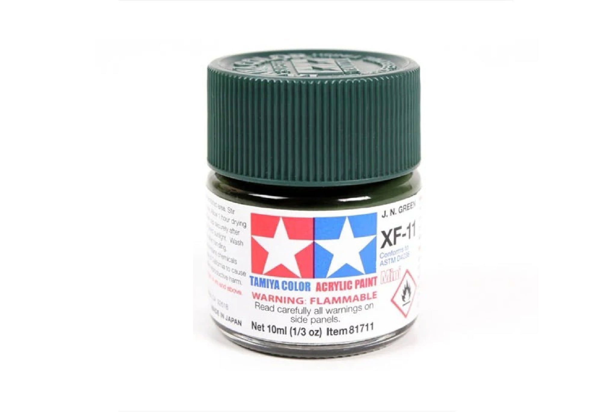  Acrylic Mini XF11 Green Sơn Mô Hình Màu Xanh Lá Hải Quân 10ml Tamiya 81711 