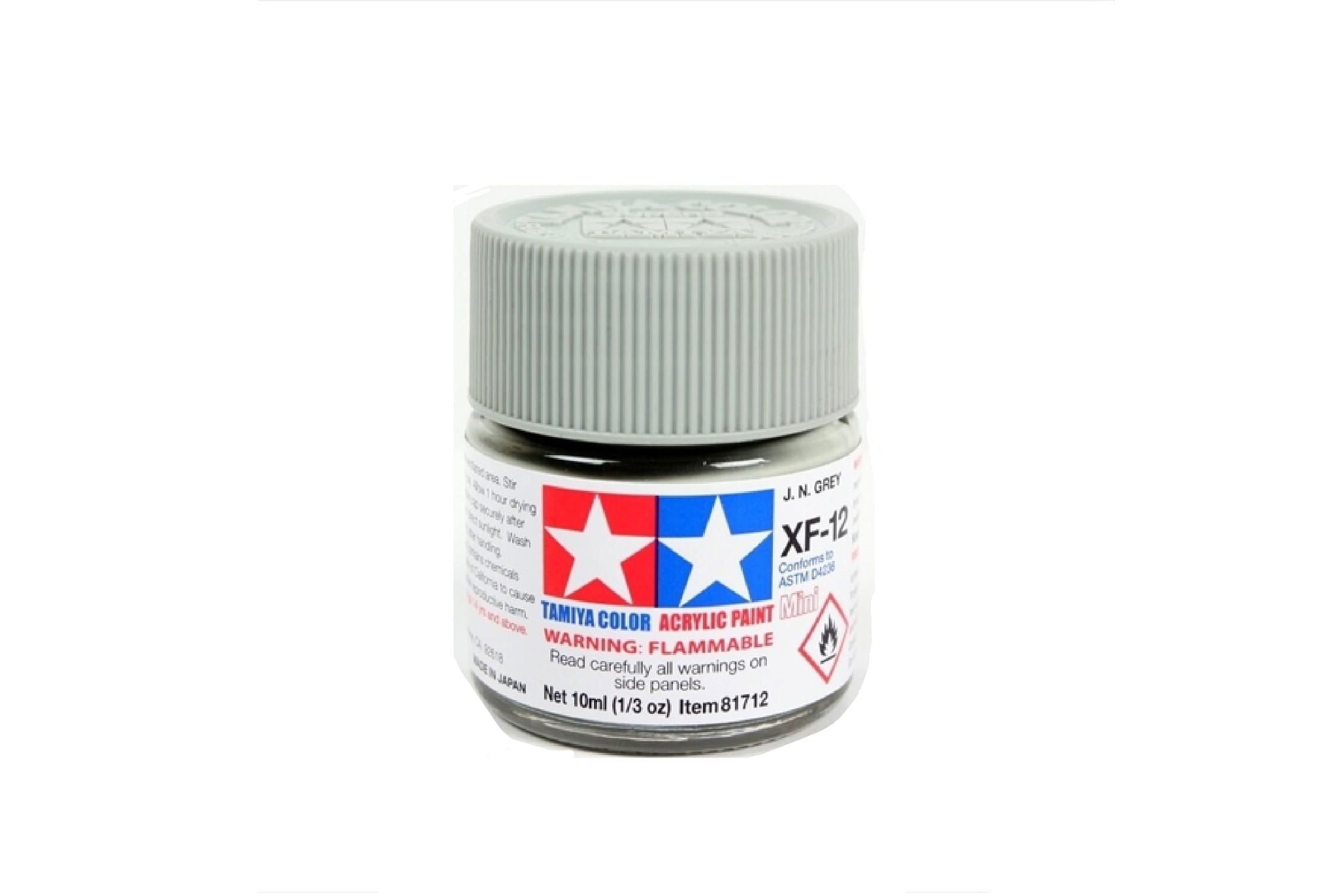  Acrylic mini xf12 a grey sơn mô hình màu xám quân đội 10ml Tamiya 81712 