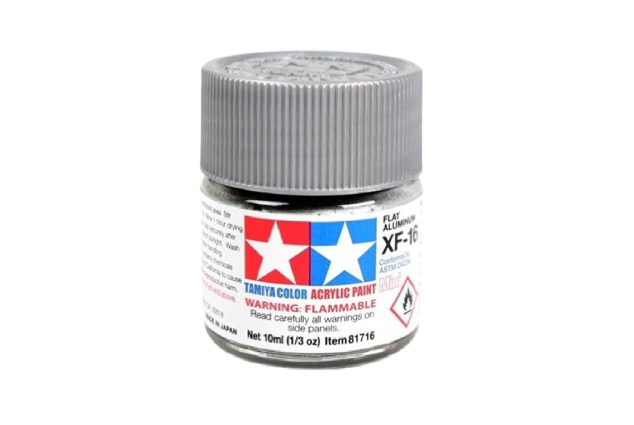  Acrylic mini xf16 flat aluminum sơn mô hình màu nhôm mờ 10ml Tamiya 81716 