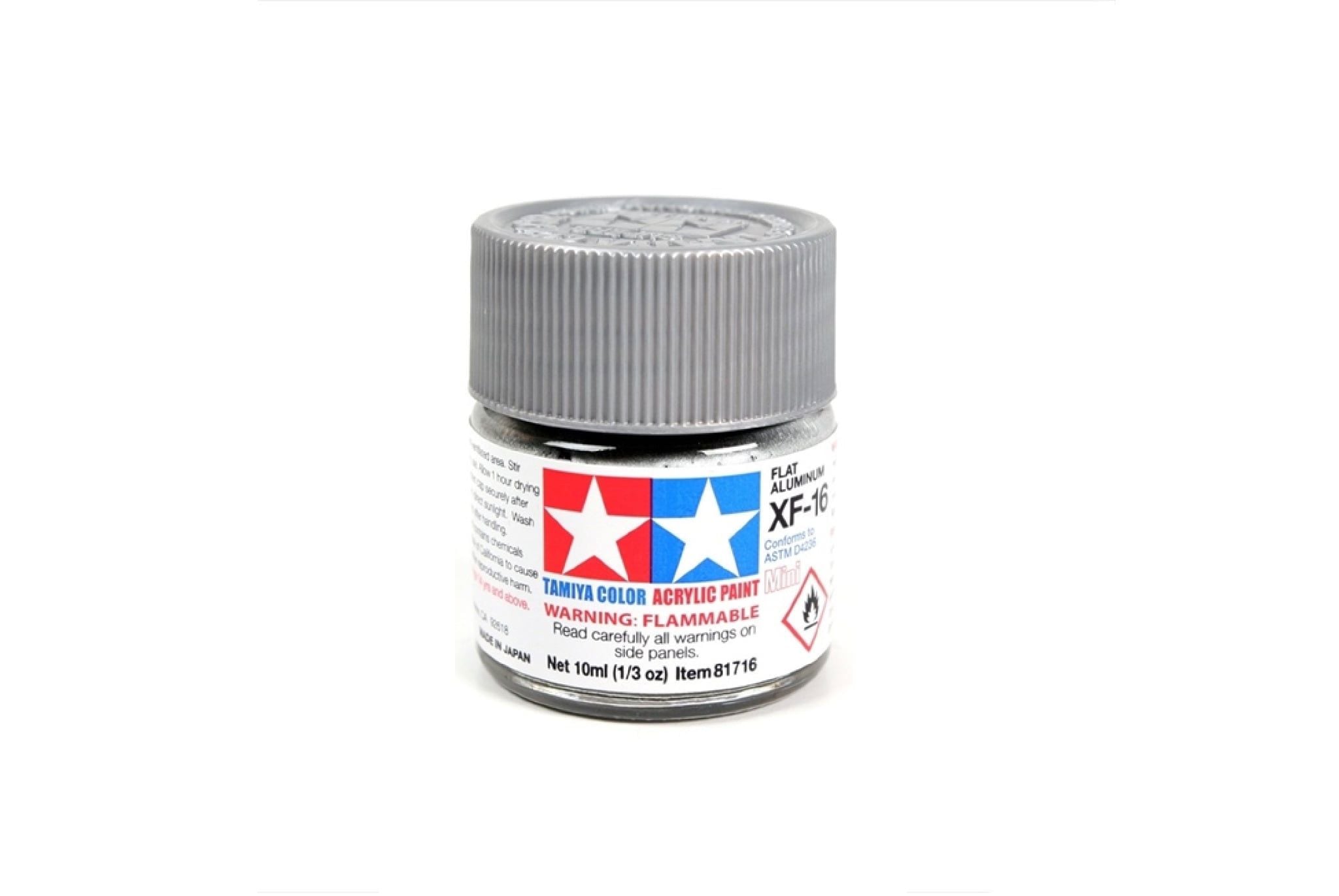  Acrylic mini xf16 flat aluminum sơn mô hình màu nhôm mờ 10ml Tamiya 81716 