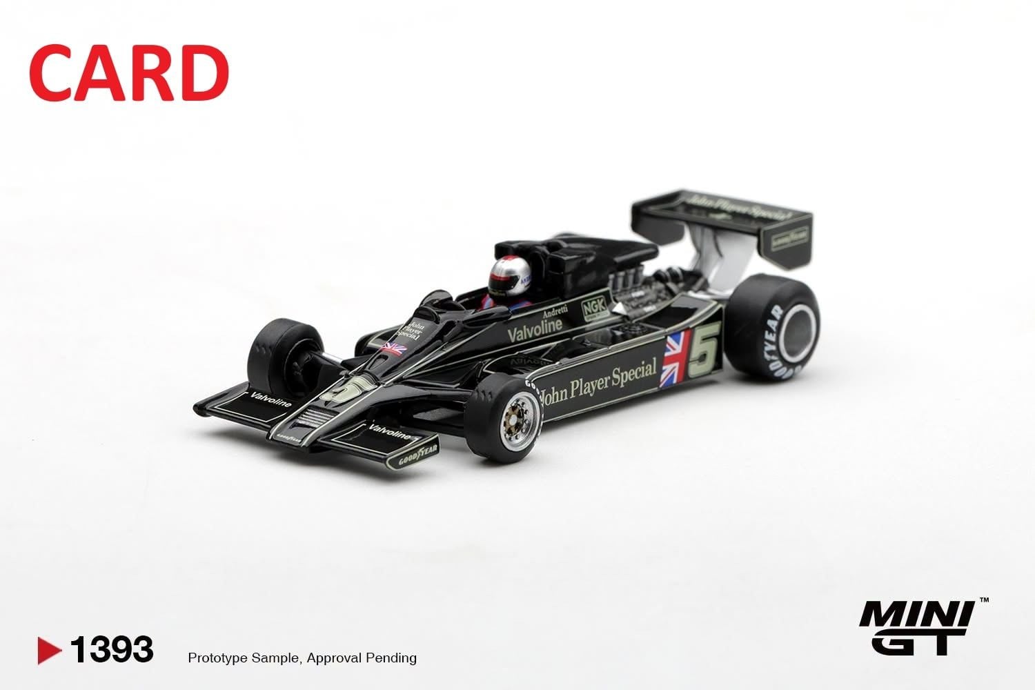  Mô hình xe Lotus 78 #5 Mario Andretti 1977 US GP West Winner bản card tỉ lệ 1:64 MiniGT MGT01393 