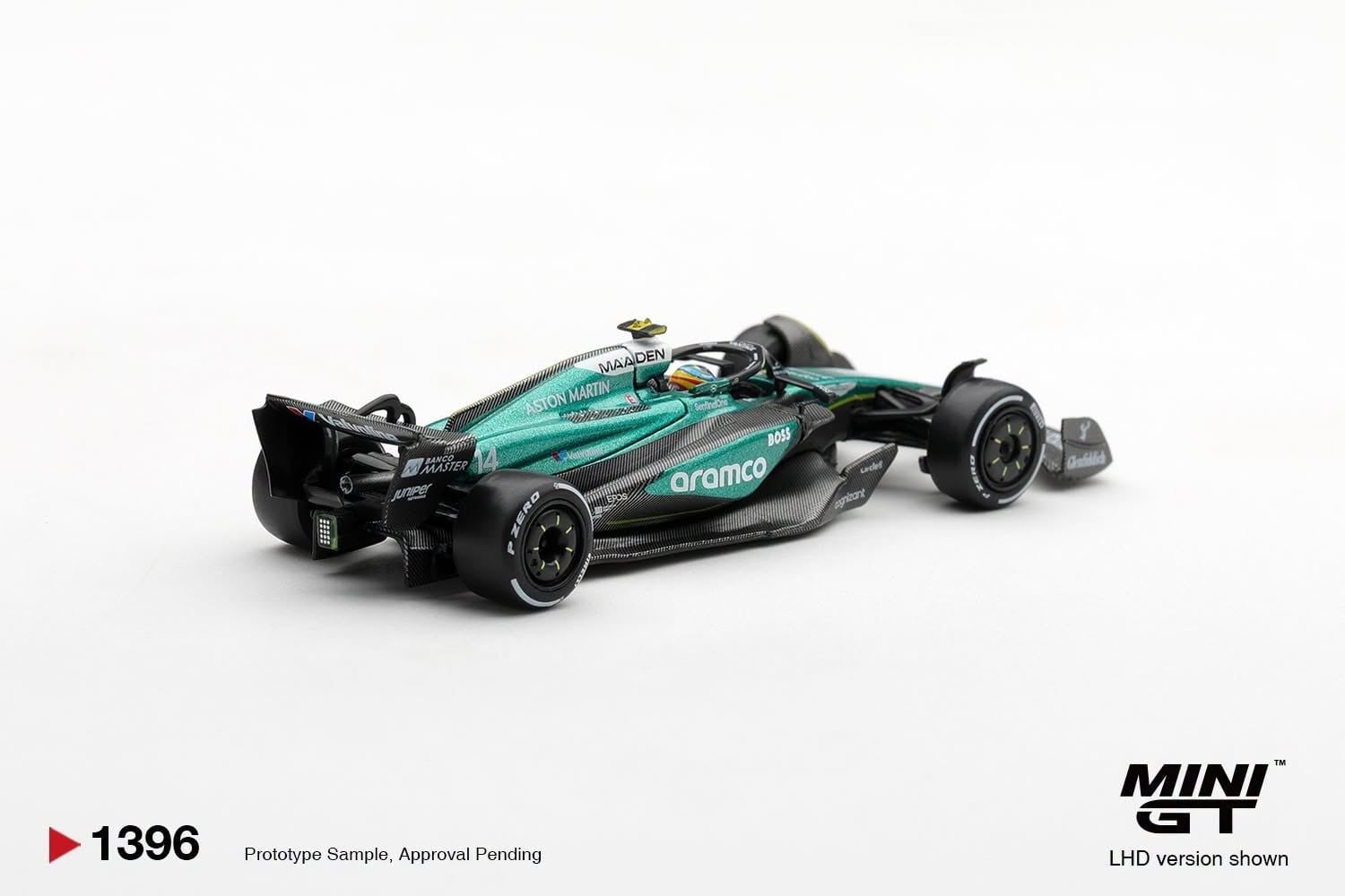  Mô hình xe Aston Martin AMR24 #14 Fernando Alonso 2024 F1 2024 Las Vegas GP tỉ lệ 1:64 MiniGT MGT01396 
