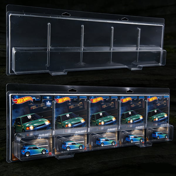  Bộ 5 PVC đựng card ngang Hot wheels basic tỉ lệ 1:64 PVC_HW_BASIC_V4 