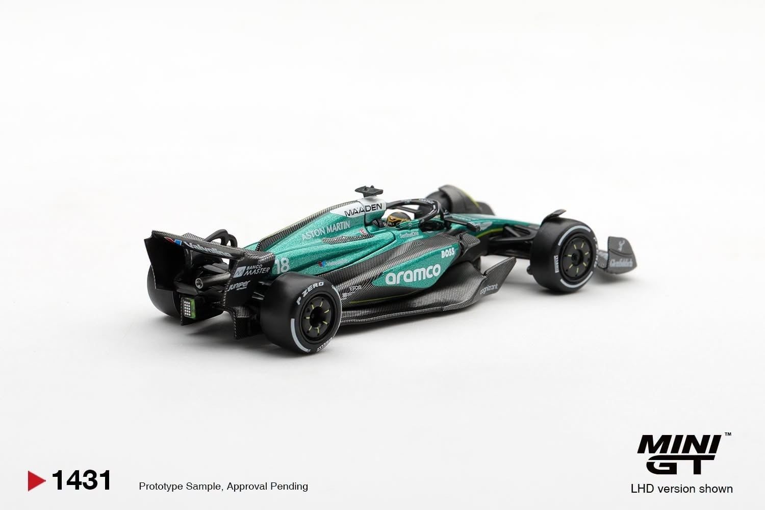  Mô hình xe Aston Martin AMR24 #18 Lance Stroll 2024 F1 2024 Las Vegas GP tỉ lệ 1:64 MiniGT MGT01413 