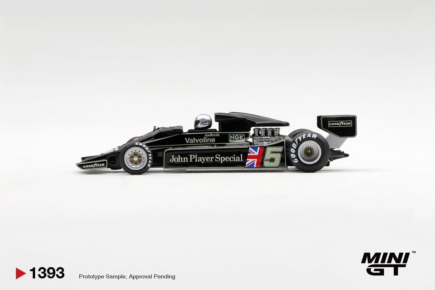  Mô hình xe Lotus 78 #5 Mario Andretti 1977 US GP West Winner bản card tỉ lệ 1:64 MiniGT MGT01393 