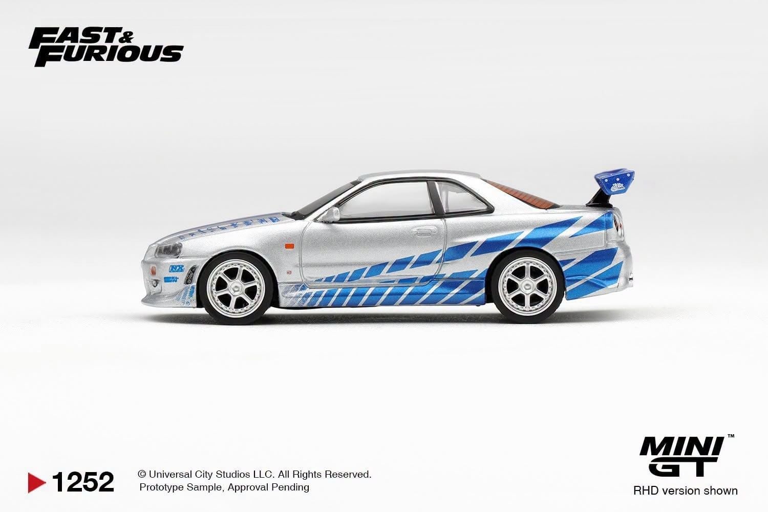  Mô hình xe Nissan Skyline GT-R C-West “2 Fast 2 Furious” Brian O’Conner bản card tỉ lệ 1:64 MiniGT MGT01252 