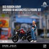  Set figure + xe mô tô Red Ribbon Legion Artificial Person No. 18 Motorcycle tỉ lệ 1:64 MoreArt Figure MO222258 