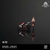  Set mô hình nhân vật nữ và xe mô tô KTM 1190 Red tỉ lệ 1:64 MoreArt MO222231 