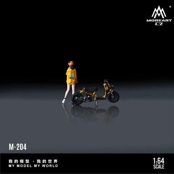  Mô hình nhân vật figure và xe golden Zuma Minions Motorcycle resin tỉ lệ 1:64 MoreArt MO222204 