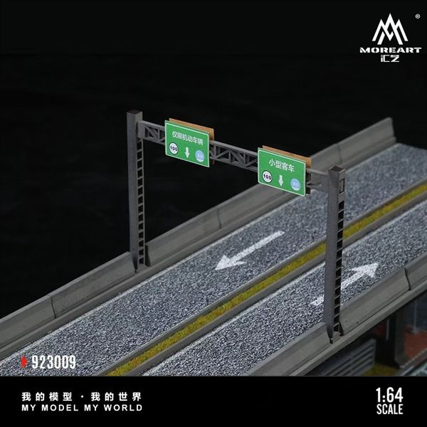  Mô hình trưng bày mô phỏng 2 tầng đường có cầu và chi tiết rời Steel Frame Structure Series Parking Scene tỉ lệ 1:64 MoreArt MO923009 