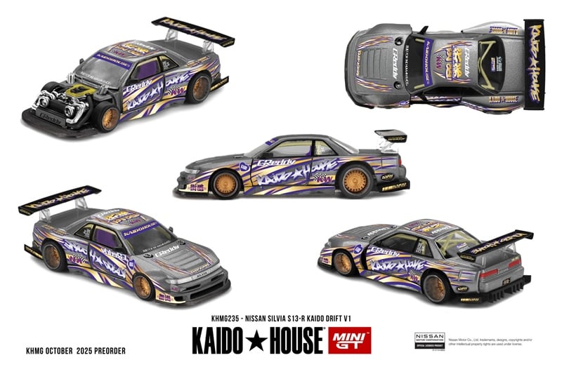  [Hàng Loose] Mô hình xe Nissan Silvia S13-R KAIDO DRIFT V1 tỉ lệ 1:64 Kaido House KHMG235 
