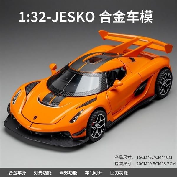  Mô hình xe Koenigsegg Jesko full open - có đèn nhạc tỉ lệ 1:32 Chezhi CZ32623 