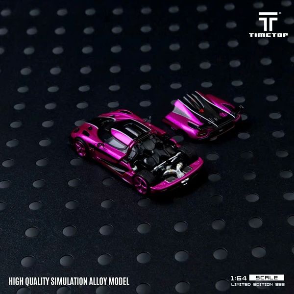  Mô hình xe ô tô Koenigsegg One:1 Pearl Rose Red mở được nắp máy tỉ lệ 1:64 Timetop TT644815 