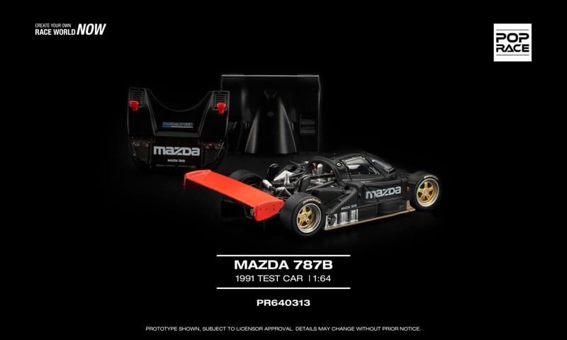  Mô hình xe Mazda 787B 1991 Test Car tỉ lệ 1:64 Pop Race PR640313 