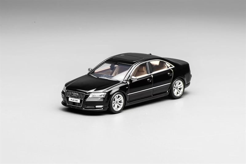  Mô hình xe Audi S8 (D3), 2008, Aurora Black tỉ lệ 1:64 Motorhelix M68216 
