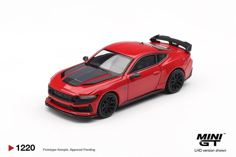  Mô hình xe Ford Mustang Dark Horse Race Red bản card tỉ lệ 1:64 MiniGT MGT01220 
