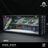  Hộp trưng bày container mô phỏng Repair shop HKS model có tầng - có đèn 38.7x16x16.5cm tỉ lệ 1:64 MoreArt MO400217 