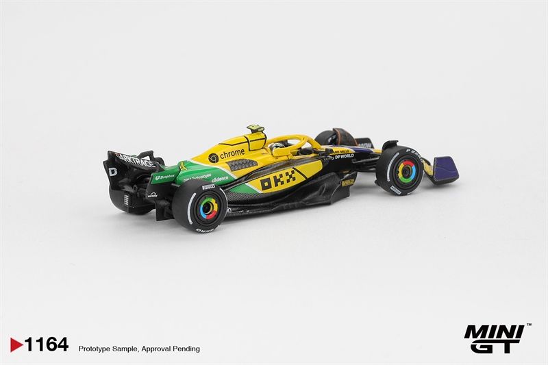  Mô hình xe McLaren MCL38 #4 Lando Norris 2024 F1 2024 Monaco GP card tỉ lệ 1:64 MiniGT MGT01164 NO CHASE CAR 