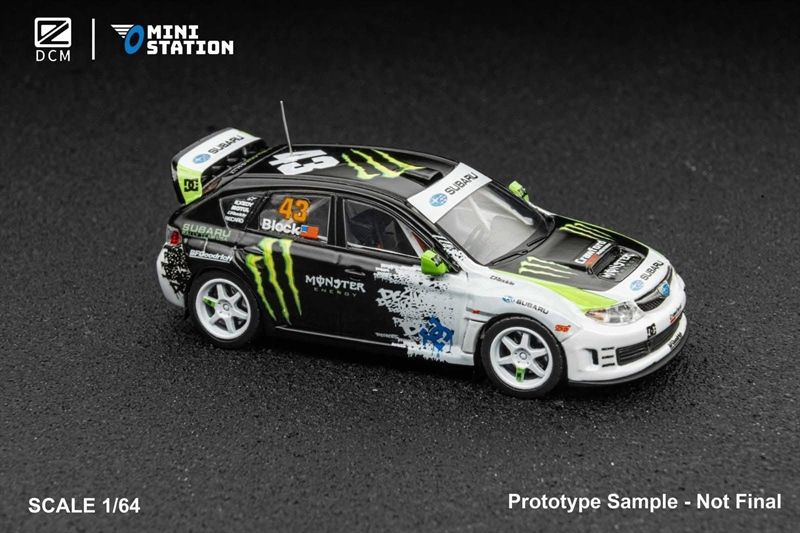  Mô hình xe Subaru Impreza WRX STI Rally Block43 2008 tỉ lệ 1:64 DCM & Mini Station OT64652 