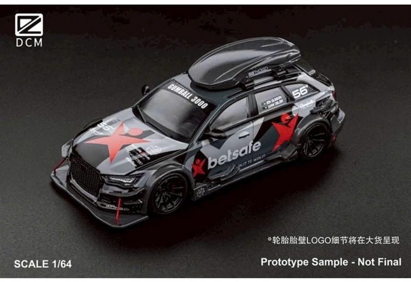  Mô hình xe Audi RS6 C7 DTM Betsafe Gumball 3000 Camouflage Livery tỉ lệ 1:64 DCM OT64467 