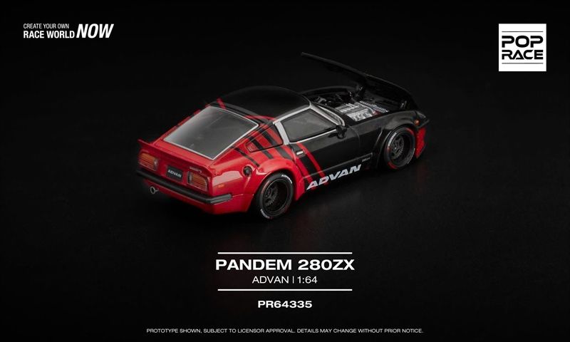  Mô hình xe ô tô Nissan Pandem 280ZX Advan tỉ lệ 1:64 Poprace PR640335 