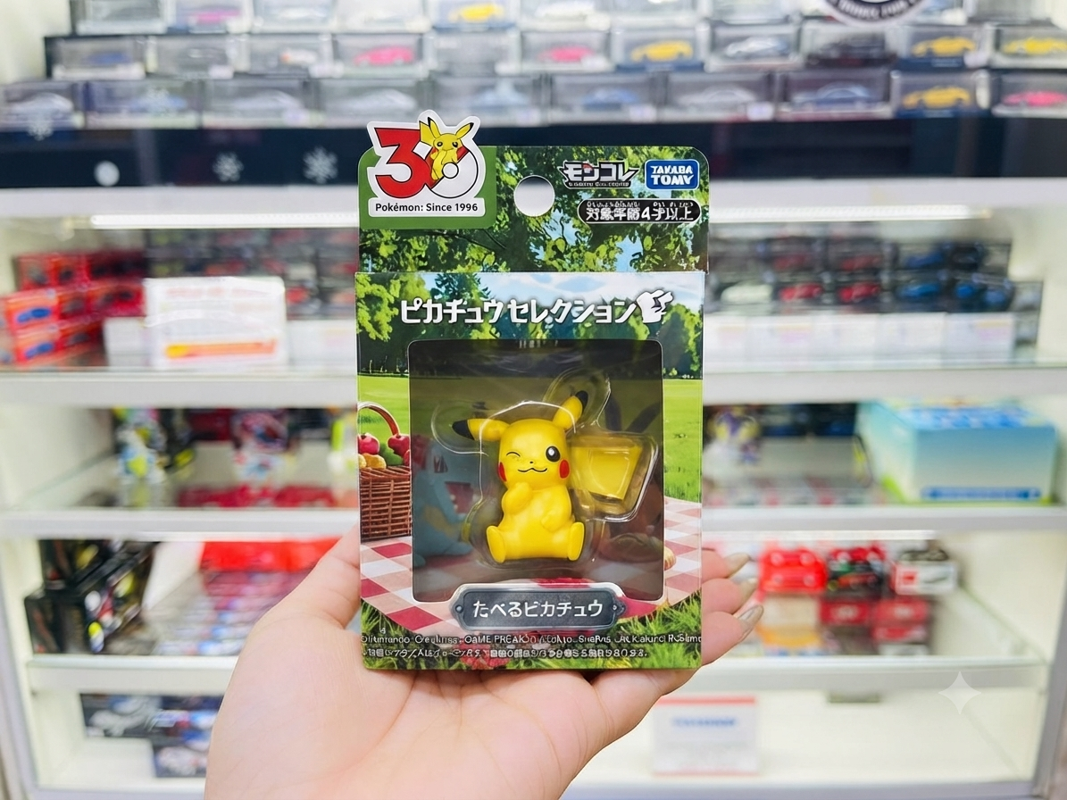  Mô hình nhân vật Pokemon 30th Moncolle - Taberu Pikachu Takara Tomy 88127 