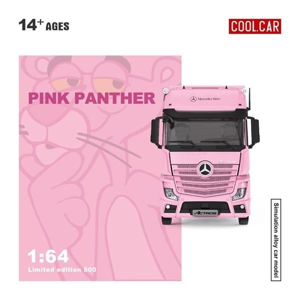 Mô hình xe Pink Panther Container Truck Painting Series Simulated Alloy Car Model tỉ lệ 1:64 Cool Car CC646734 