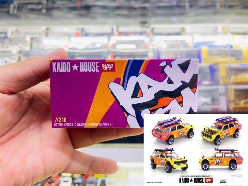  [Hàng Loose] Mô hình xe Datsun KAIDO 510 Wagon 4x4 Kaido ISLANDS V1 tỉ lệ 1:64 Kaido House KHMG210 
