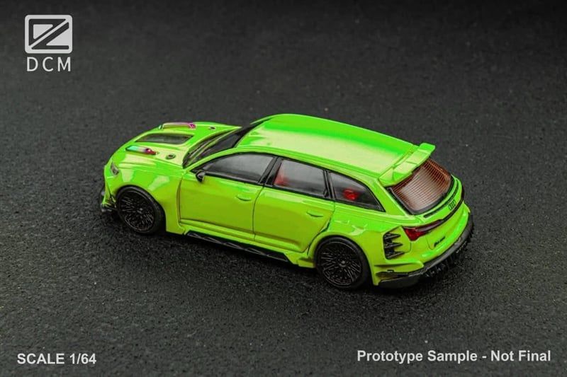  Mô hình xe Audi RS6 wipe body mở capo tỉ lệ 1:64 DCM model OT64674 