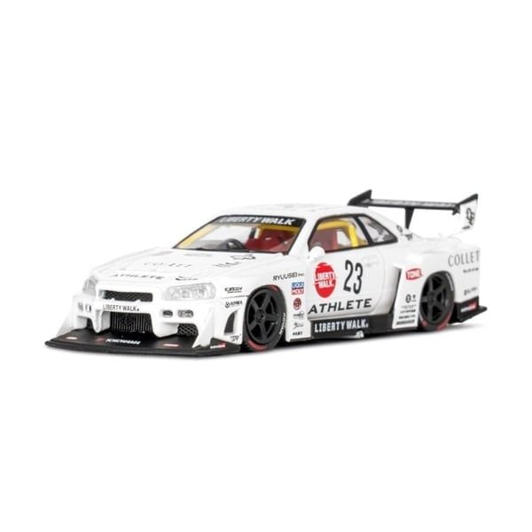  Mô hình xe Nissan LB-ER34 Super Silhouette ATHLETE/COLLET bản card Nhật tỉ lệ 1:64 MiniGT MGT01059 