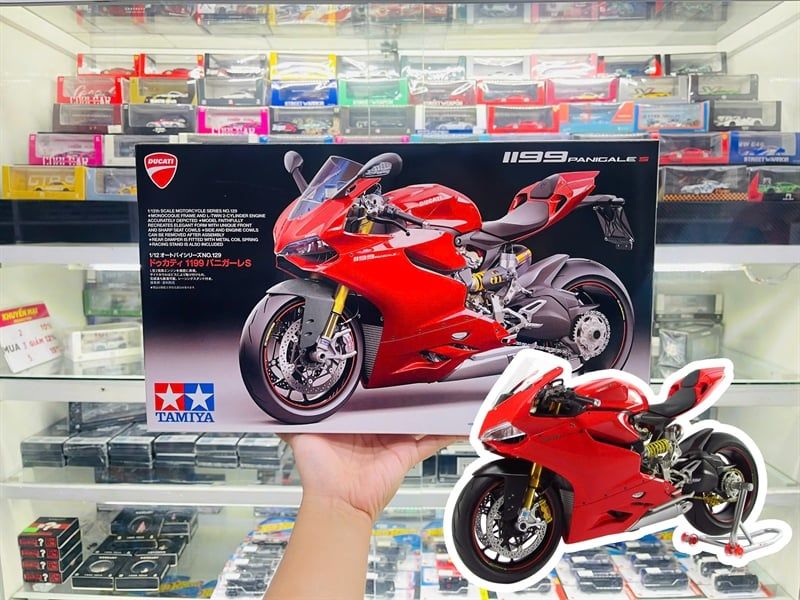  Mô hình Kit Mô Tô Ducati 1199 Panigale S 1:12 Tamiya 14129 