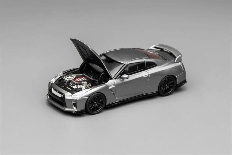  Mô hình xe Nissan GT-R (R35) Track Edition Engineered by Nismo 2020 Dark Metal Gray tỉ lệ 1:64 Motorhelix M63515 