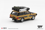  Mô hình xe Range Rover 1981 Camel Trophy Sumatra N.Sudmann & F.Hofmann bản card tỉ lệ 1:64 MiniGT MGT01311 