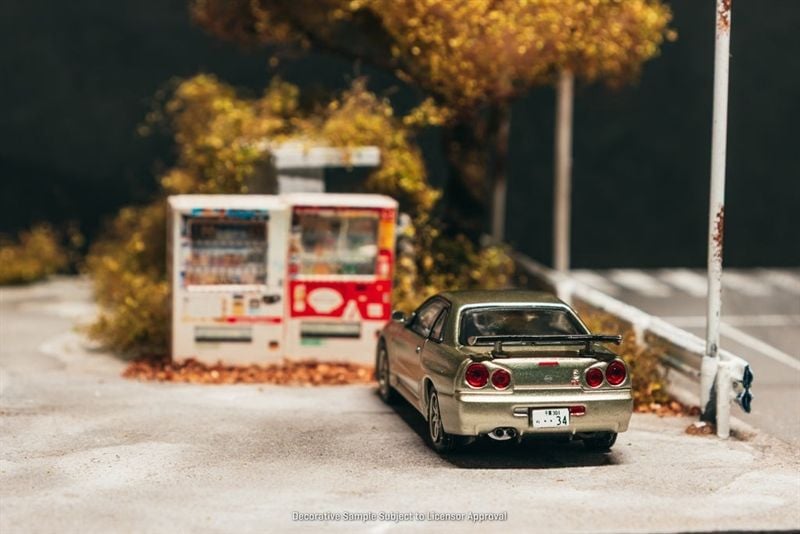  Mô hình xe Nissan Skyline GT-R R34 -- Millenium Jade tỉ lệ 1:64 Tarmac Works JC64-012-MJ-B 