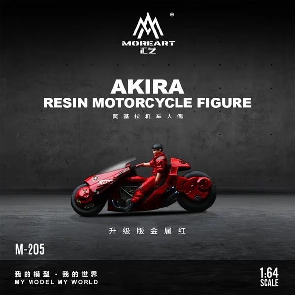  Mô hình nhân vật figure và xe Akira Metal Red Motorcycle Figure Resin tỉ lệ 1:64 MoreArt MBox MO222205 