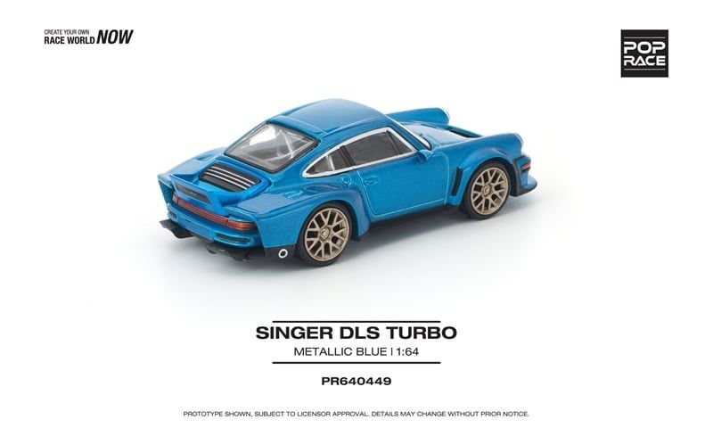  Mô hình xe Singer Dls Turbo Metallic Blue tỉ lệ 1:64 Poprace PR640449 