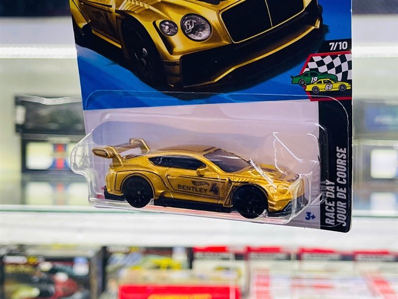  Mô hình xe 2018 Bentley Continental GT3 Gold Hotwheels kim loại có bản quyền chính hãng tỉ lệ 1:64 C4982-BE 