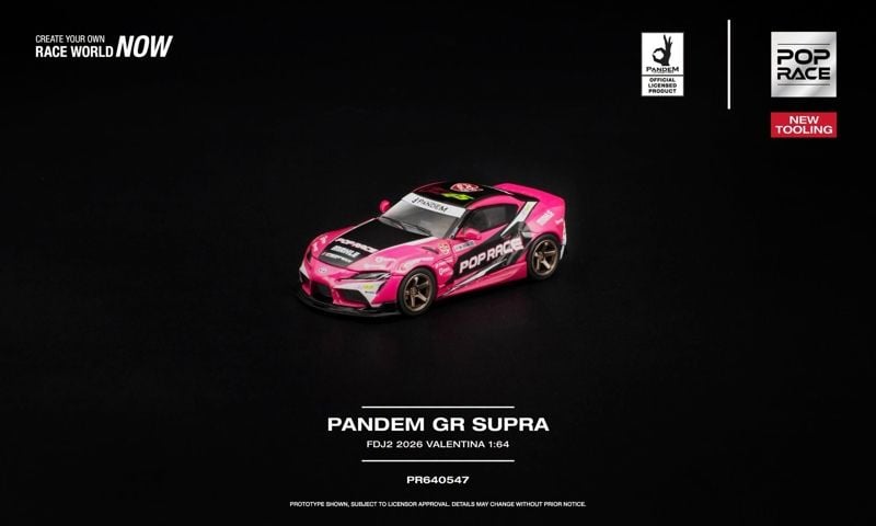  Mô hình xe Toyota Pandem Gr Supra FDJ2 - Valentina Piaz tỉ lệ 1:64 Pop Race PR640547 