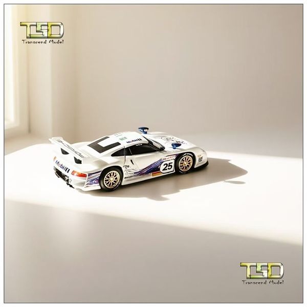  Mô hình xe ô tô Porsche 911 GT1 24h LeMans 1997 Paint Job tỉ lệ 1:64 Transcend Model OT64551 