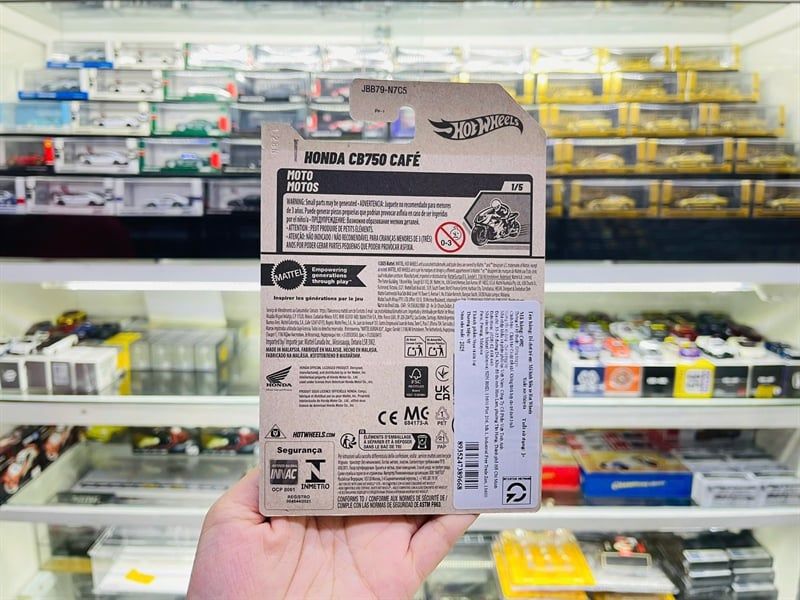  Mô hình xe Honda CB750 cafe Hotwheels kim loại có bản quyền chính hãng tỉ lệ 1:64 C4982-HD 
